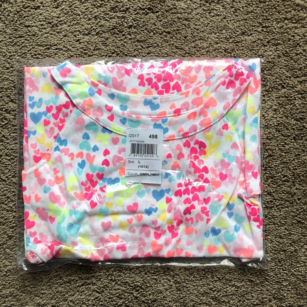 The Children's Place‎ Dress Girls Size Large 10/12 Rainbow Hearts - Picture 1 of 9